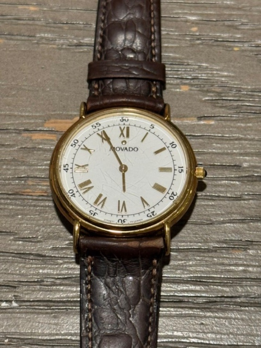 Movado Alligator Band Watch - Picture 2 of 3